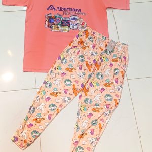 👚ست تیشرت لانگ و شلوار گیاهی قواره  | فری سایز (36 تا 48)