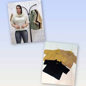 شومیز لنین باکسی پیله دار   { تک سایز 36 الی 48}